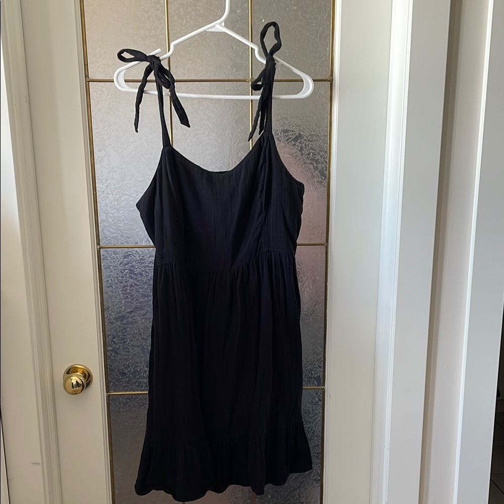 Old Navy Black Sleeveless Dress with Tie Straps